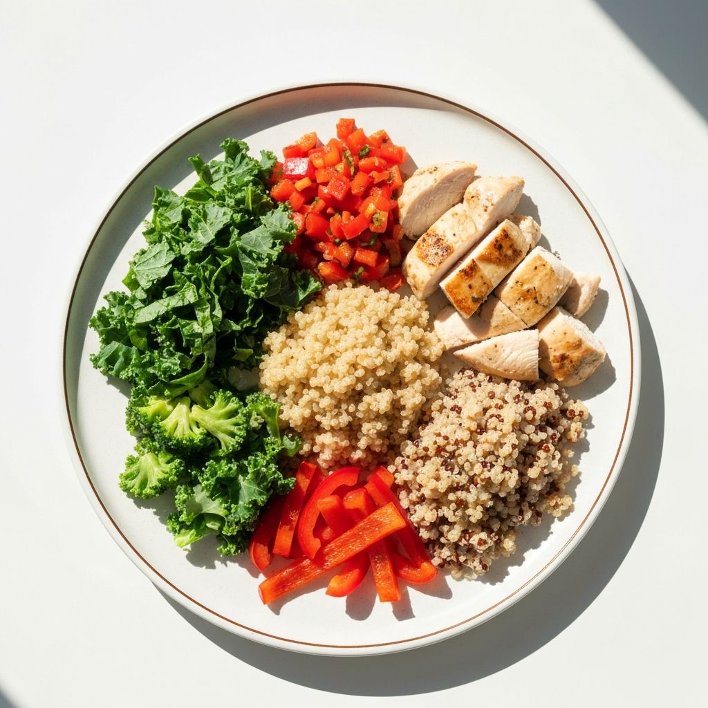 Balansirani obrok sa povrćem, žitaricama i proteinima